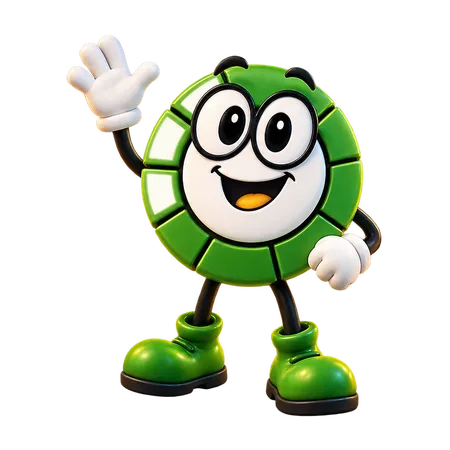 Seight, la mascota de SevenEight, saluda